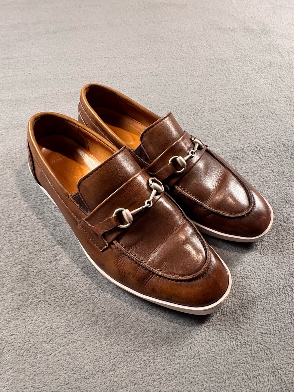 Allen Edmonds Randolph Brown Leather HorseBit Loafer Sneakers